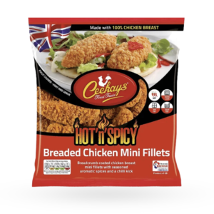 Ceekays Hot & Spicy Breaded Chicken Mini Fillets 500g