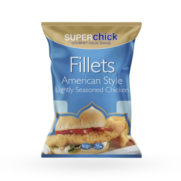 Superchick Fillets American Style Lightly Seasoned Chicken 1kg