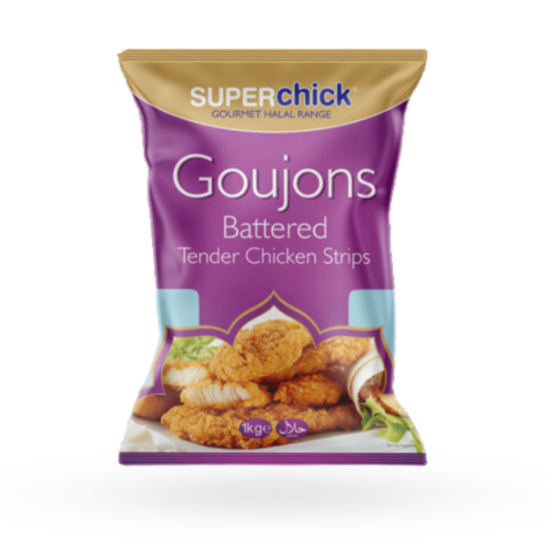 Superchick Goujons Battered Tender Chicken Strips 1kg