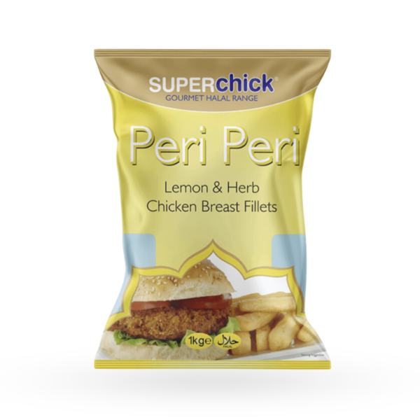 Superchick Peri Peri Lemon & Herb Chicken Breast Fillets 1kg