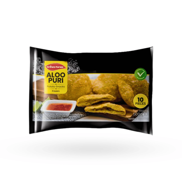 Crown Farms Aloo Puri Potato Snacks 10Pcs 500g