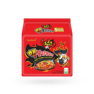 SAMYANG Spicy Hot (2x Spicy) Chicken Flavour Ramen Noodles 5 Pack