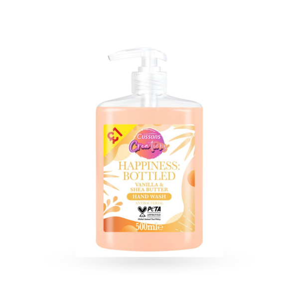 Cussons Creations Happiness_ Bottled Vanilla & Shea Butter Hand Wash 500ml